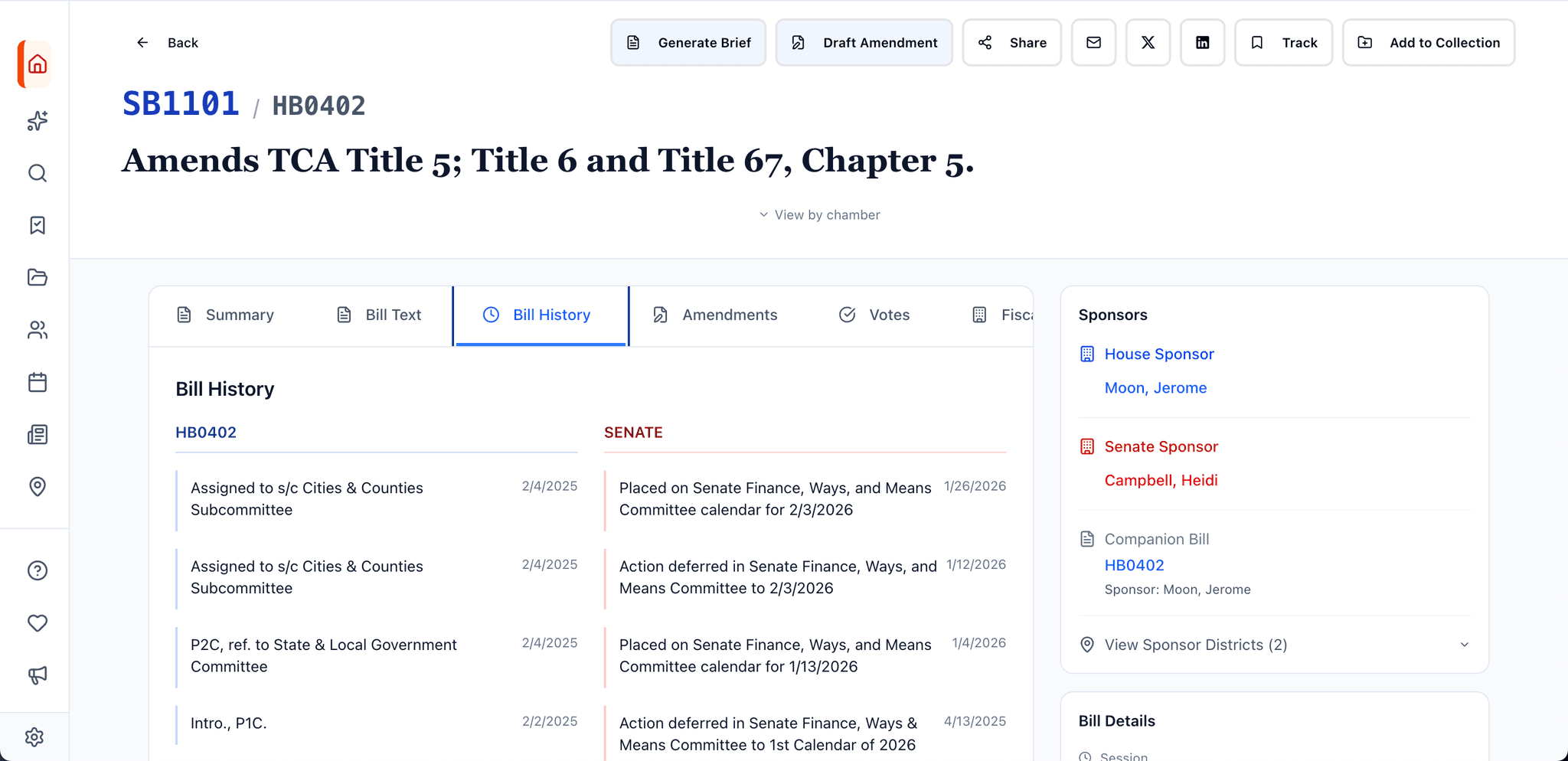 Bill History Timeline