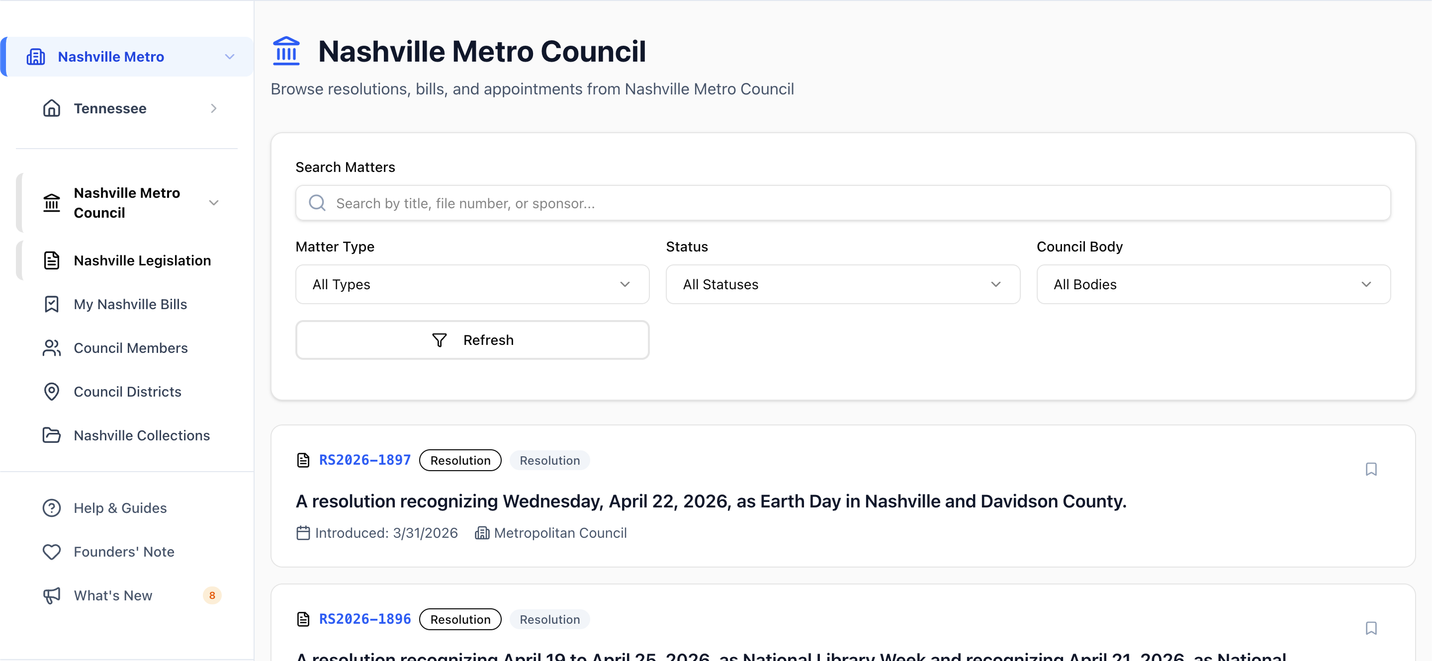 Council member profiles